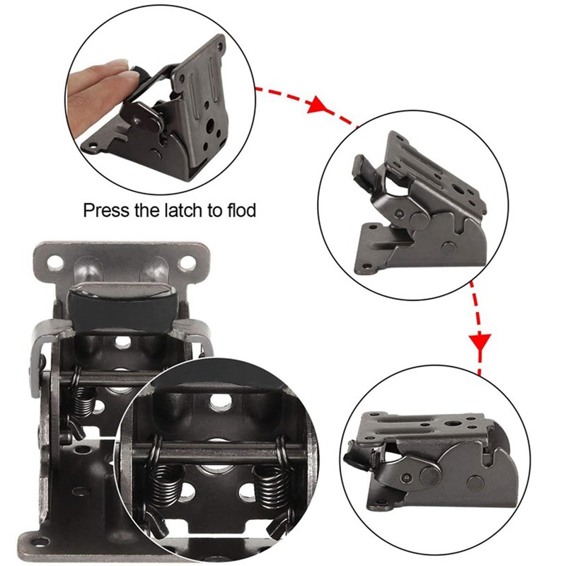 DXIA 2 Pack Folding Lock Extension Table Bed Leg Feet