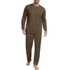 PrinStory Men's Pajama Set Soft Long Sleeve Shirts and Pants