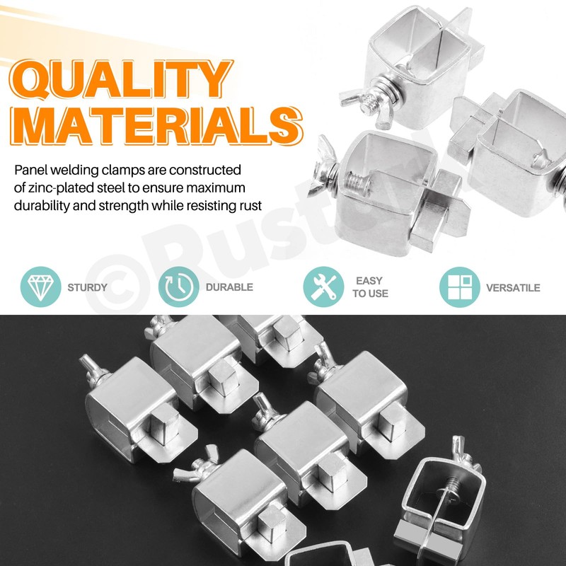 Rustark 8Pcs Butt Welding Clamps Auto Body Panel Clamps Small