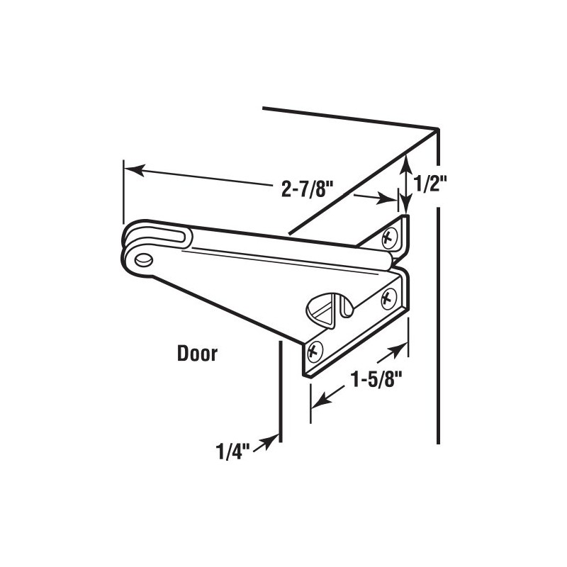 Prime-Line K 5031 2-7/8 In. Stamped Steel Zinc Plated Finish