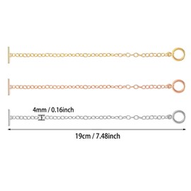 Tupalizy 12PCS Chain Bracelet Kit Alloy Chain Link with OT Toggle Clasp for Women Charm Bracelets Making Jewelry Findings Crafts Projects Gifts Party Favor Business Supply,Silver,Light Gold,Rose Gold