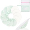 MOMUSE Organic Reusable Nursing Pads, Pack of 12, Soft 4-Layer