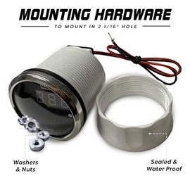 Prosport Waterproof Digital Monitor 48 Volt Golf Cart Battery Meter, Volt Gauge, Club Car Battery Monitor, RV Power Meter, Boat Dash Panel, Marine Voltage Gauge, Golf cart Accessories