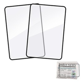 2 Pcs Magnifying for Reading 3X Flexible Plastic Magnifiers Lenses Page Flat Magnifier Lay on Pages Full Page Magnifier Sheet for Reading Small Print, Books, Maps, Patterns(7.1'' x 4.7'')