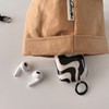 Black White Zebra Print Case for AirPods 3rd with Keychain