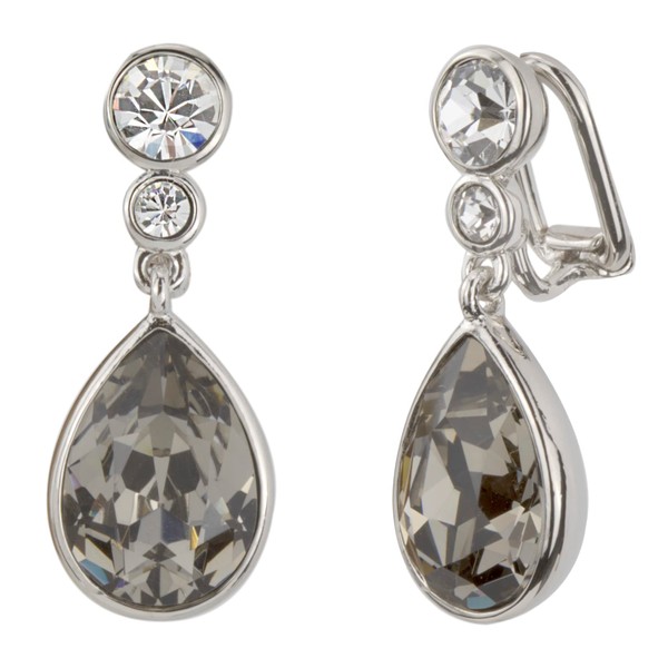 Traveller Preciosa Crystal Clip Earrings Various Colours, Crystal