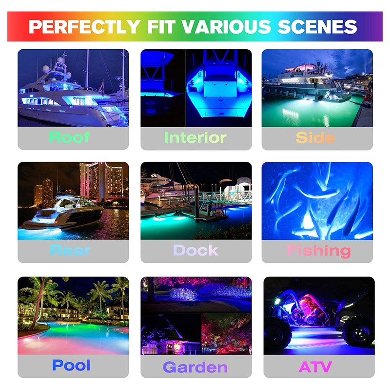 Marine Led Underwater Lights Waterproof Boat Lamp for Yachts Marines