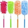 4 pcs Extendable and Washable Microfibre Feather Duster,13" to 30"