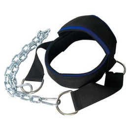 Workouty Padded Head Harness with Chain Crossfit Weight Lifting Head Straps Belt Dumbbell Barbell Gym Body Building Equipment