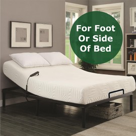 ECOHomes Mattress Retainer Bar - Mattress Slide Stopper Keep Mattress from Sliding | Non Slip Mattress Holder for Bed Frame Prevents Slipping Mattresses and Moving Mattress Topper, (2PCS, White)