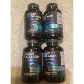 Raw Science Lot Of 4 Raw Science Multi Collagen Complex Types I, II, III, V, X 90 caps 8/27