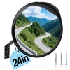 24" Unbreakable Convex Traffic Mirror – Adjustable Bracket, Wide-Angle Security