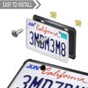 ZXFOOG Black License Plate Frame- Silicone License Plate Cover Holder