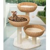SHENGOCASE Cat Tree Tower with Rattan Wicker Basket, 3 Handwoven