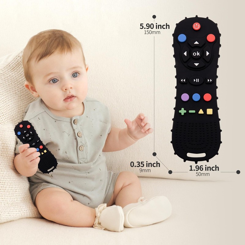 Remote Control Baby Toy 0-6 Months (Black Remote Control)