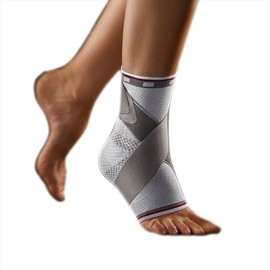 Bort 054100 Medium Left Silver Select Ostabil Plus Active Sprunggelnk Bandage with Stabilisation Strap, Medium, Silver