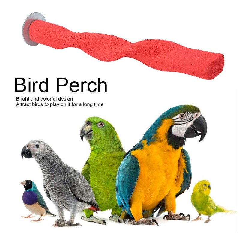 Wooden Bird Perch Rod Frosted Rod Standing Frame Stand Pole