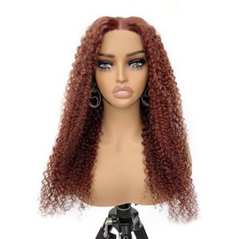 TOOCCI Lace Frontal Wigs Real Hair Curly Wigs for Women 4x4 Lace Closure Wigs Brazilian Real Hair Wigs T4/12 150% Density with Baby Hair 14 Inches