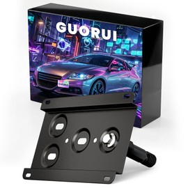 Tow Hook Adapater No Drill Front Grille License Plate Mounting Bracket Holder Compatible with Honda CR-Z | 2011-2016; Fit | 2009-2014