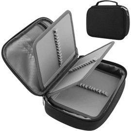 Rairsky Extra Large Pencil Case, 72 Slots Pencil Tin, Multi-Layer Detachable Pen Bag, Book Pencil Organiser Case for School Office Art Craft (Black)