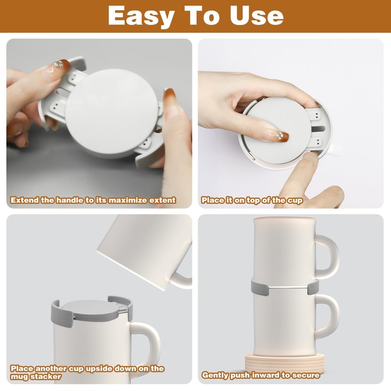 6 Piece Coffee Cup Stacker, Adjustable Coffee Cup Stacker, Cup