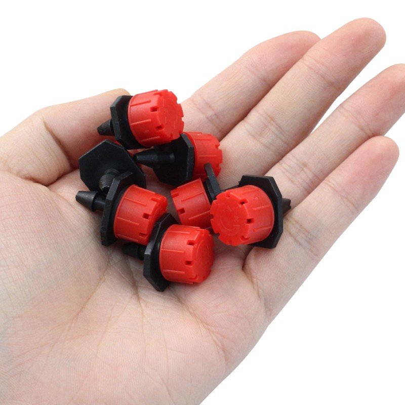 Coufce 100pcs 360 Degree Drip Irrigation Emitters, 1/4 Inch Emitter