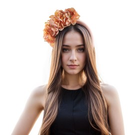 Padded Headbands for Women Trendy Non Slip Headbands for Women Hair Thick Headband for Girls Comfortable Flower Hedawear(Cinnamon pink)