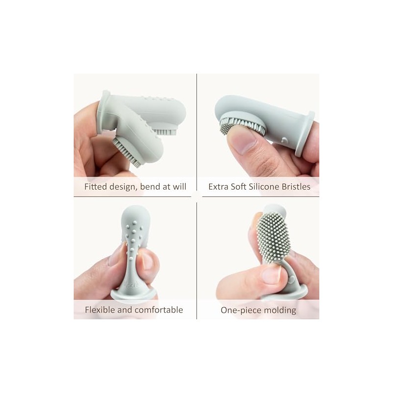 Moonkie - Cepillo de dientes para bebé, kit de limpieza