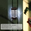 2 Sets Solar Wall Sconce LED White Light Intelligent Control