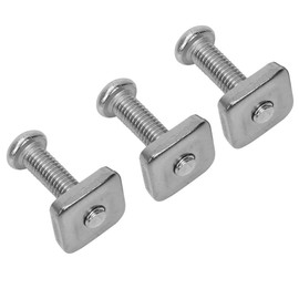 Demeras The Longboard Fin Bolt Screws Surf Fins Longboard Surfboard Tail Stainless Steel Screw with Plate(M5)