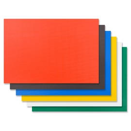 CMI Commercial Grade Cutting Board for Kitchens,Cutting Board Set,Plastic Chopping Board,18 x 12 x 1/2 Inch, Multi-Color 6 of Pack Set,NSF Certified,for Vegetable Meat or Cheese