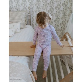 moimoln Flower Soft Cotton Modal Baby Toddler Girls Snug fit Pjs Daily Long Sleepwear Scarlett 5T