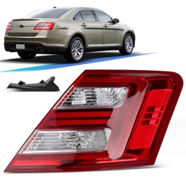 ZSBMP LED Outside Tail Light Assembly Compatible with 2013 2014 2015 2016 2017 2018 2019 Ford Taurus Taillight Rear Brake Lamp Signal Assembly (Right Passenger Side)