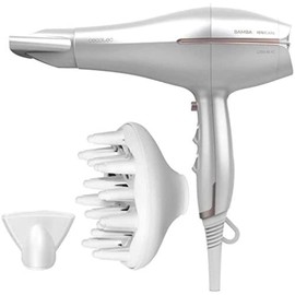 Cecotec Haartrockner Serie BAMBA IONICARE AURA mit starker Leistung, Wechselstrommotor, echtem Ion und hohem Durchfluss (2,8 m, Weiss)