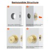Haidms Gold Door Knob with Key, Heavy-Duty Zinc Alloy Keyed