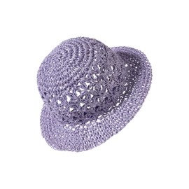 Sterntaler Straw Hat Crochet Look – Girls' Hat with Crocheted Floral Pattern – Sun Hat Baby Protects Head from the Sun – Baby Hat Protects the Head from the Sun on Hot Days, Mauve