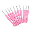 10pcs Crochet Hooks Kit Ergonomic Silicone Handles Crochet Hooks 6MM