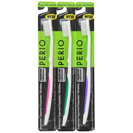 Dr. Collins Perio Toothbrush, (colors vary) (Pack of 3)