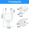 VIEVRE Flat Euro Plug, Pack of 2 Power Plug, 220