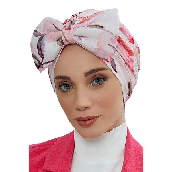 Aisha's Design Printed Instant Turban for Women 95% Cotton Head