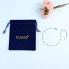 VU100 Dainty Cute Silver Ball Beads Ankle Bracelet for Women