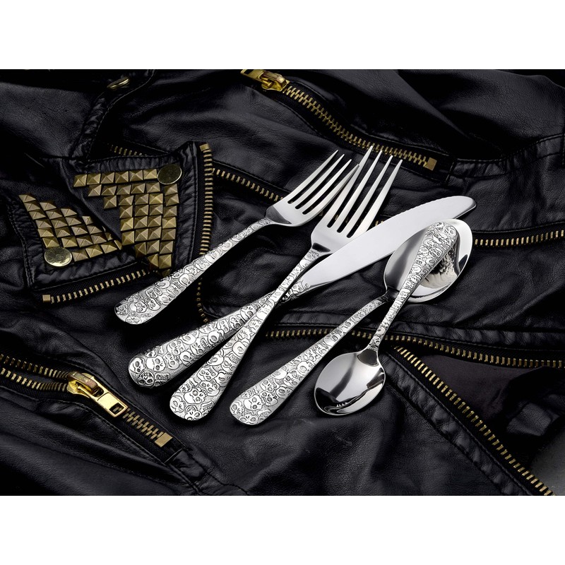 Liberty Tabletop Calavera (Skull) 20 Piece Flatware Set service for