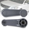 Interior Window Crank Handle, Textured Gray Grey, for Various Toyota