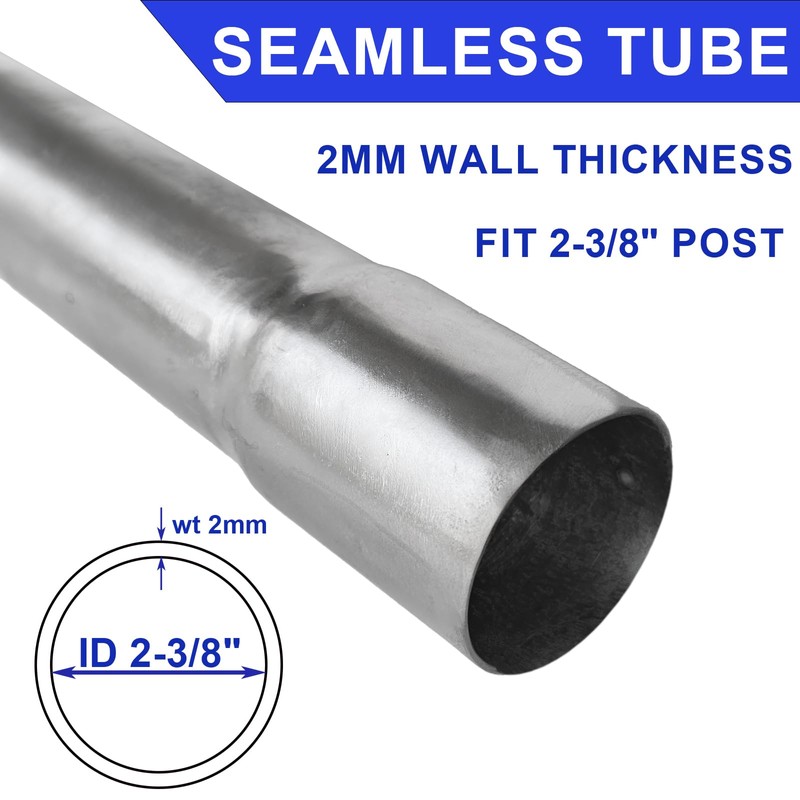 GRELWT 2 Pack 2-3/8" OD Metal Post Extender, 18" Fence