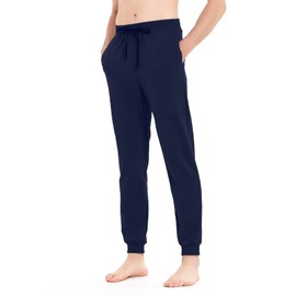 Idtswch 36 Inseam Mens Tall Sweatpants Extra Long Joggers Mens Tall Athletic Pants with Zip Pockets Navy