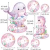 GRULLIN Pink Under the Sea Cupcake Stands, Ocean Baby Shower