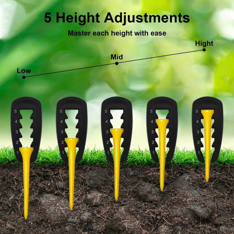 CHEERYMAGIC Golf Tee Height Tool, Precision Adjustable Golf Tee Height