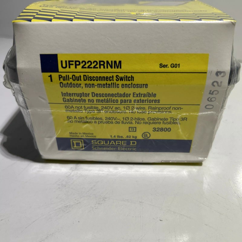 Square D UFP222RNM Rainproof Air Conditioning Disconnect Switch, 60 A,