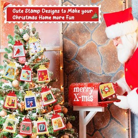 Advent Calendar for Filling 2024 Children Women Men Large Advent Calendar 18 x 13 cm Fill Yourself Fabric Christmas Calendar for Filling DIY Advent Calendar Bags with Clips Cord