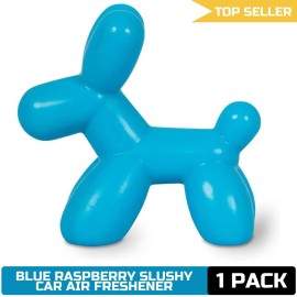 Little Pup Blue Raspberry Slushy Car Air Freshener Clip - Long-Lasting Odor Elim